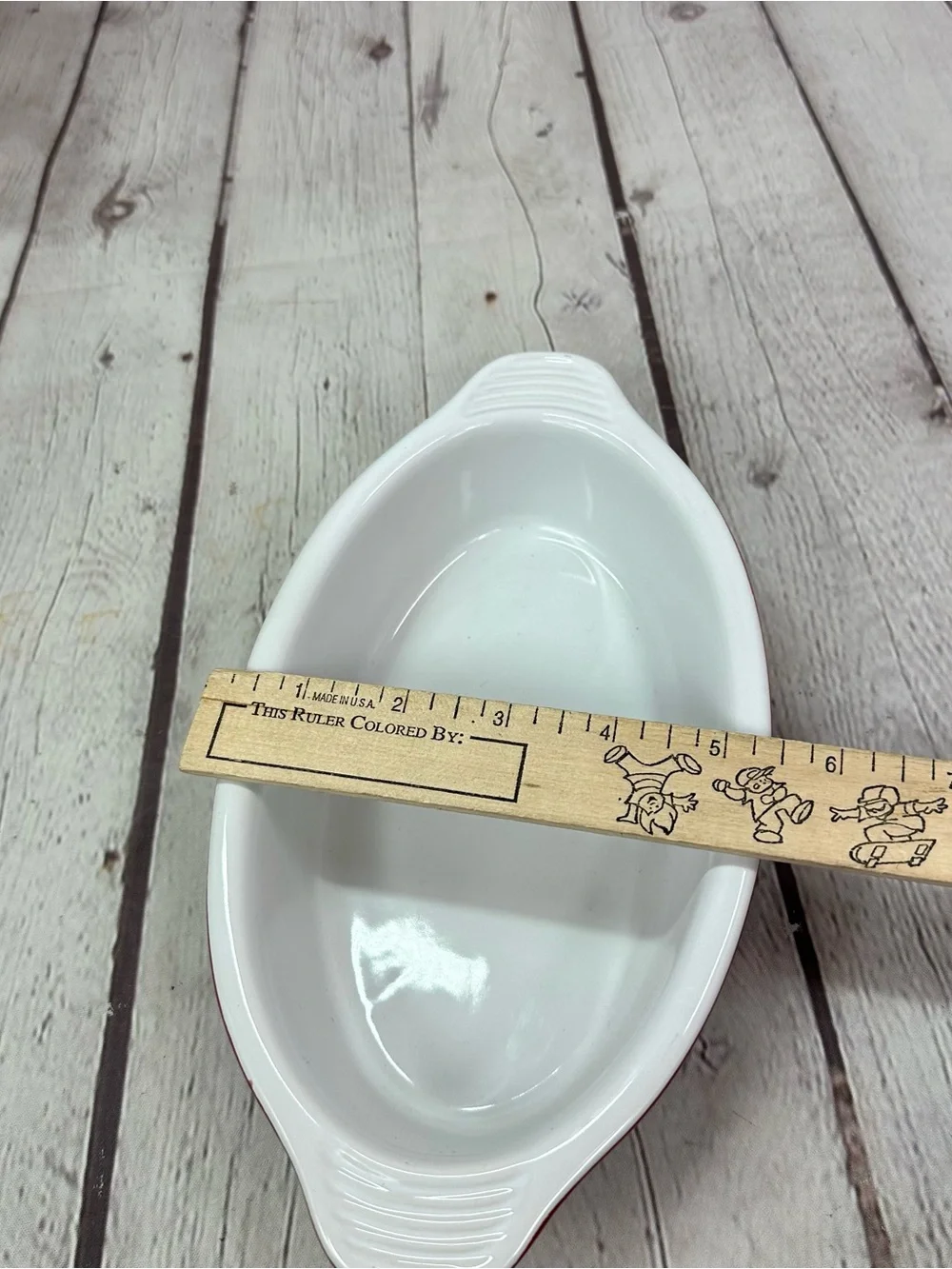 lodge Red White Oval gratin Baking Dish individual size meal prep bake casserole